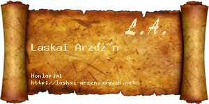 Laskai Arzén névjegykártya